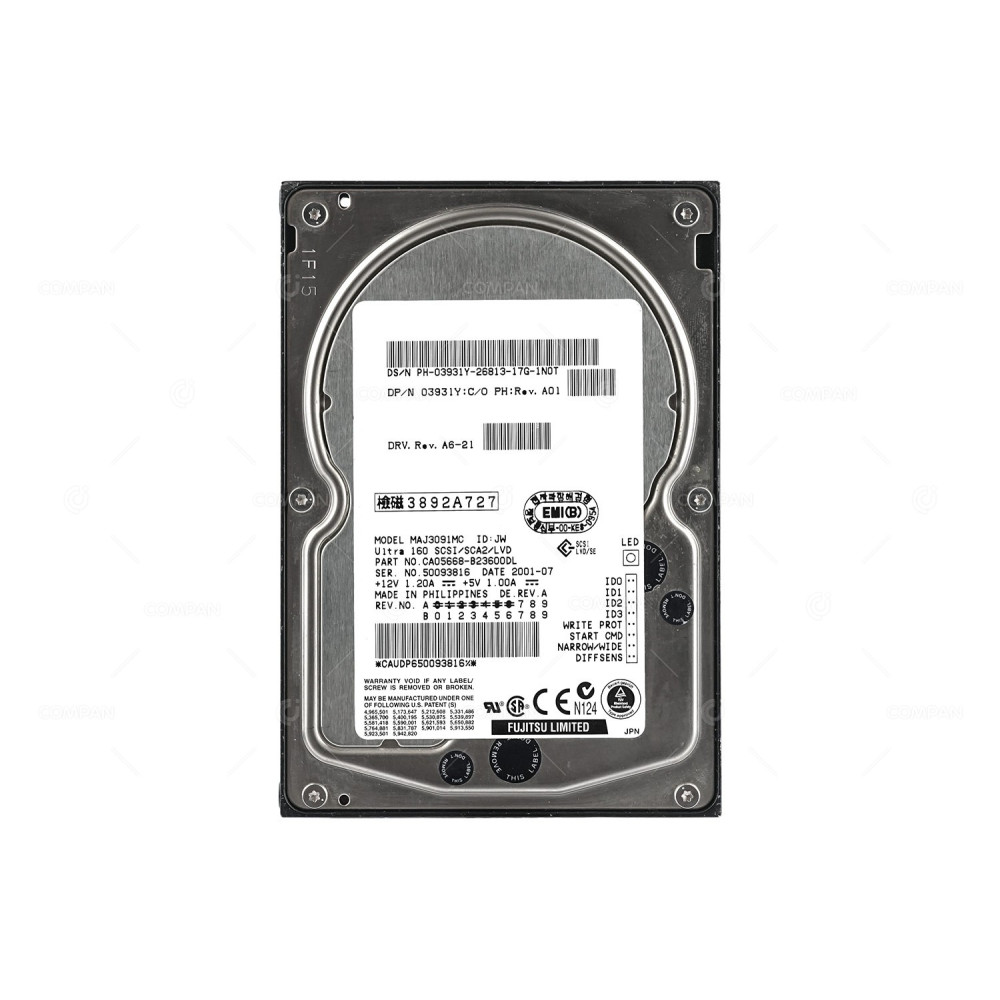 3931Y DELL 9GB 10K U160 SCSI 3.5 LFF HOT-SWAP 03931Y