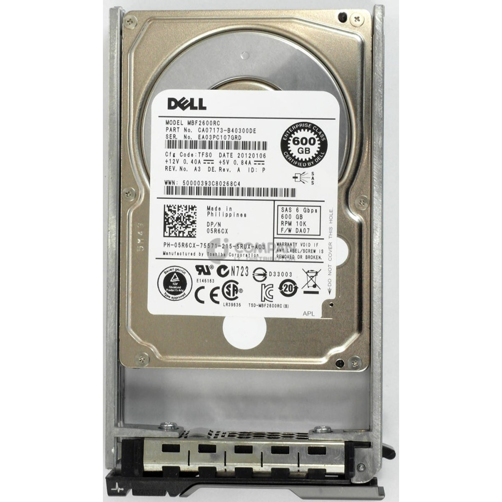 5R6CX DELL HDD 600GB 10K SAS 6G 2.5" SFF HOT-SWAP