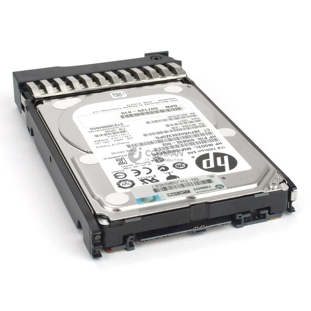 606020-001 HP HDD 1TB 7.2K SAS 6G DP 2.5" SFF HOT-SWAP
