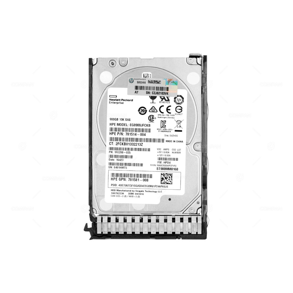 785411-001 HP HDD 900GB 10K SAS 12G 2.5" SFF HOT-SWAP