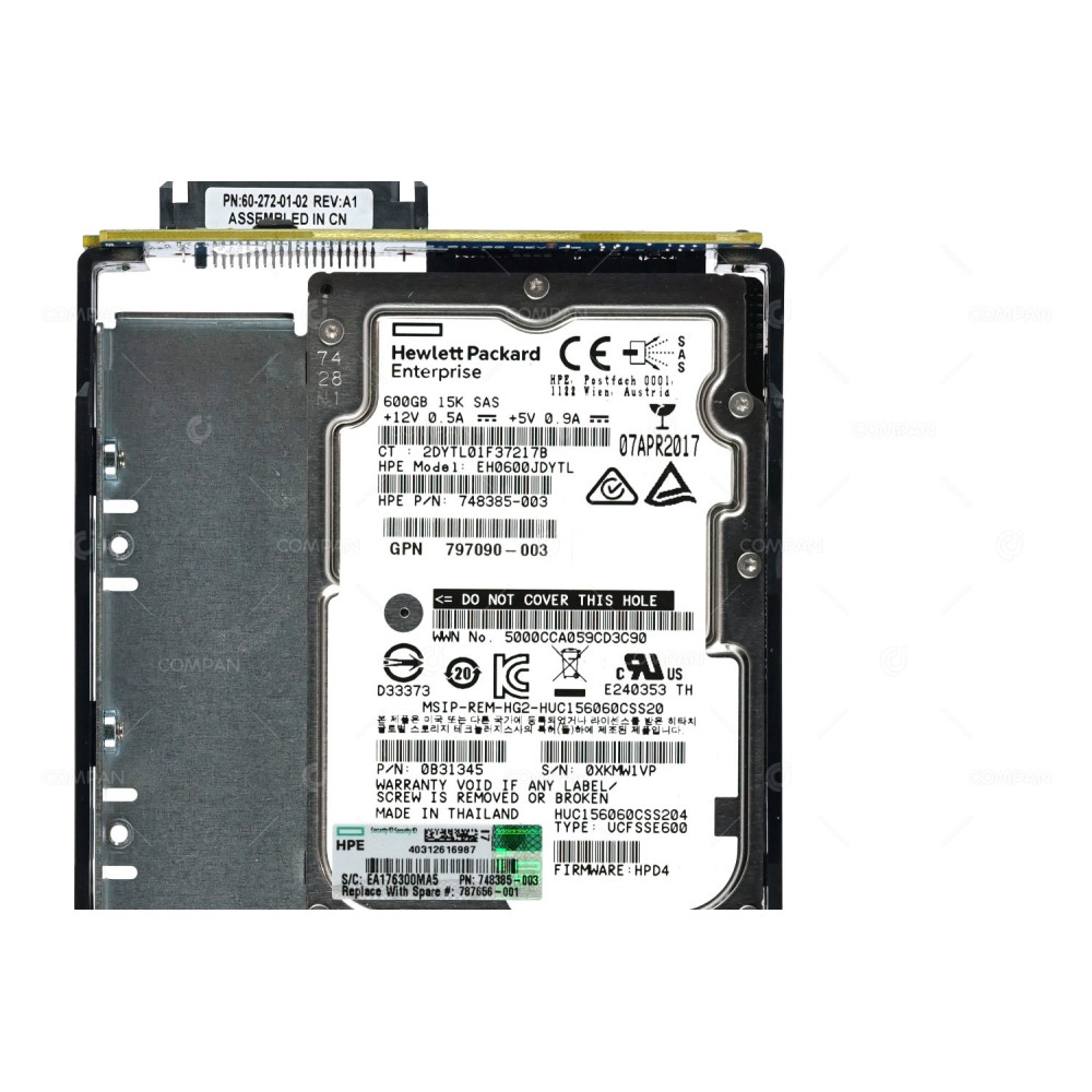 787656-001 HP HDD 600GB 15K SAS 12G 3.5" LFF HOT-SWAP FOR HP MSA P2000