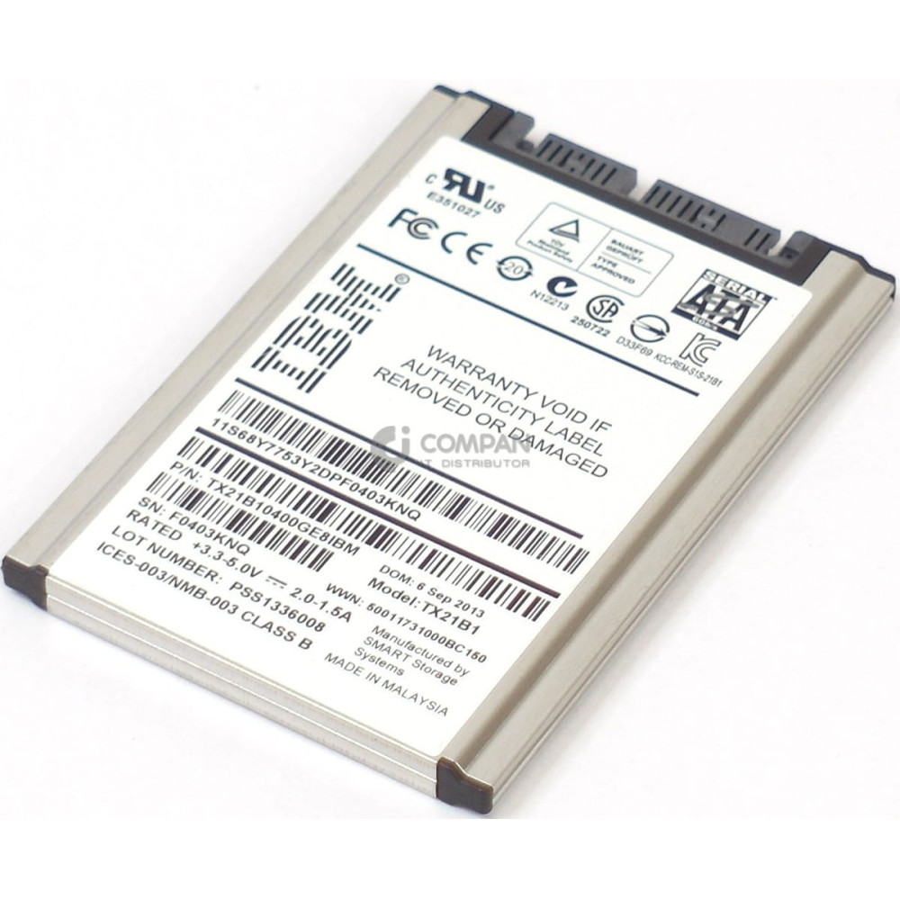 49Y6125 IBM HARD DRIVE 400GB 6G SSD 1.8 ENTERPRISE MLC SATA 49Y6128, 49Y6124
