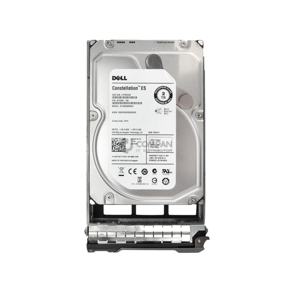 67TMT DELL HDD 2TB 7.2K SAS 6G 3.5" LFF HOT-SWAP