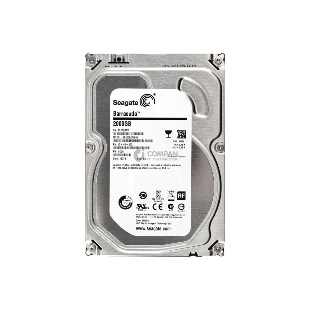 ST2000DM001 SEAGATE 2TB 7.2K 6G 3.5 SATA LFF 64MB CACHE HDD 9YN164-302