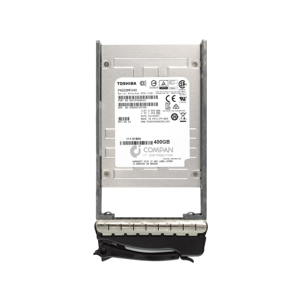 111-01804 NETAPP 400GB 12G SSD 2.5 SFF DRIVE FOR E-SERIES -