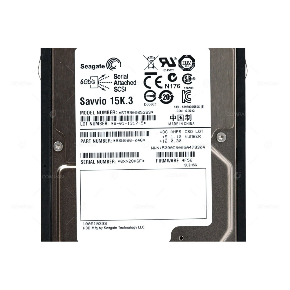 3285276-A HITACHI HARD DRIVE 300GB 15K 2.5 SAS HOT-SWAP 3HGSSH, 9SW066-046