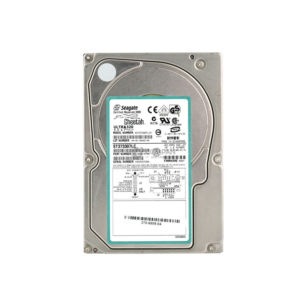 370-6689-04 SUN HDD  73GB  10K  U320 SCSI  3.5" LFF