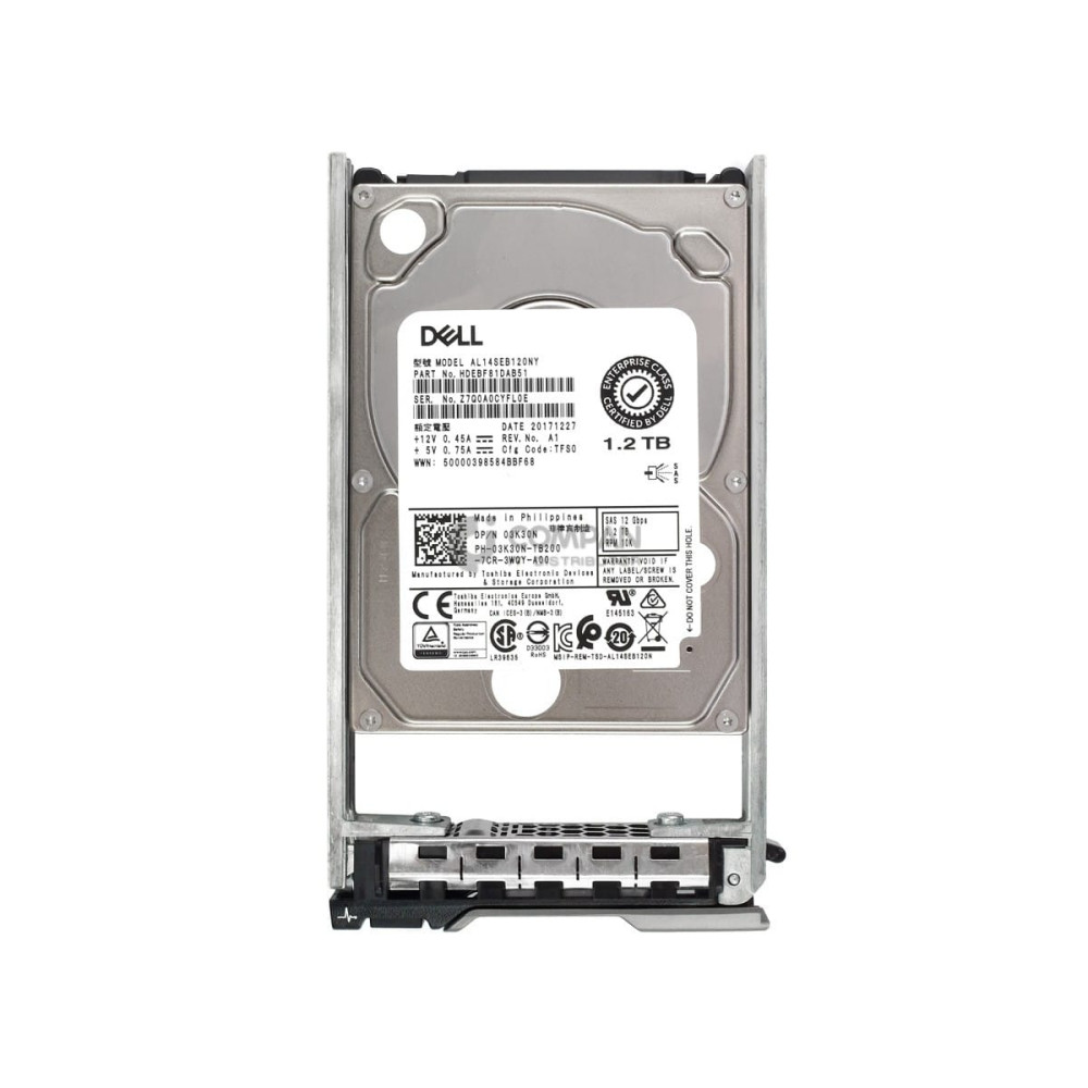 3K30N DELL HDD 1.2TB 10K SAS 12G 2.5" SFF HOT-SWAP