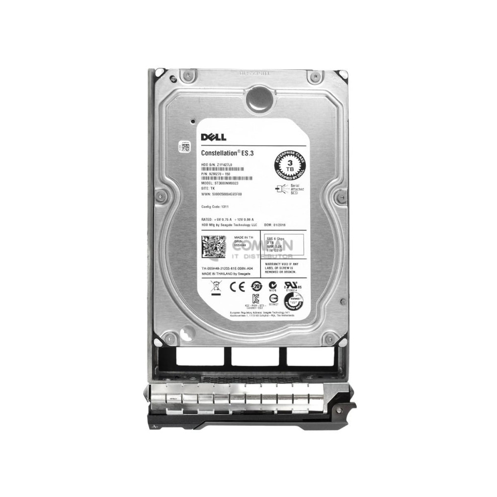 55H49 DELL HDD 3TB 7.2K SAS 6G 3.5" LFF HOT-SWAP
