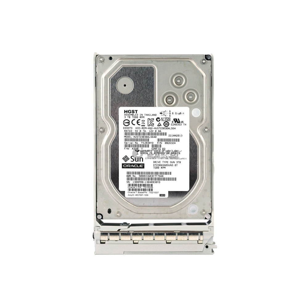 7010036 SUN HARD DRIVE 3TB  7.2K 6G 3.5 SAS2 7021037