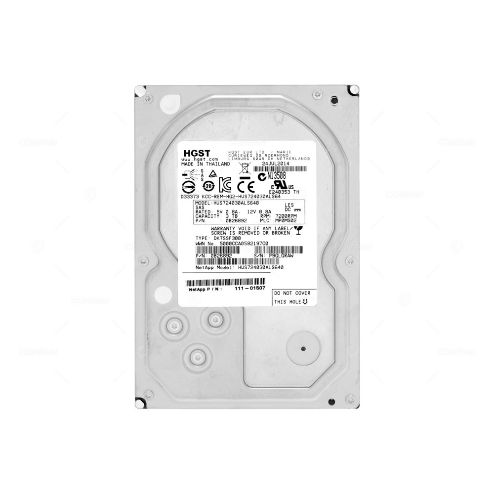 HUS724030ALS640 HITACHI HDD 3TB 7.2K SAS 6G 3.5" LFF