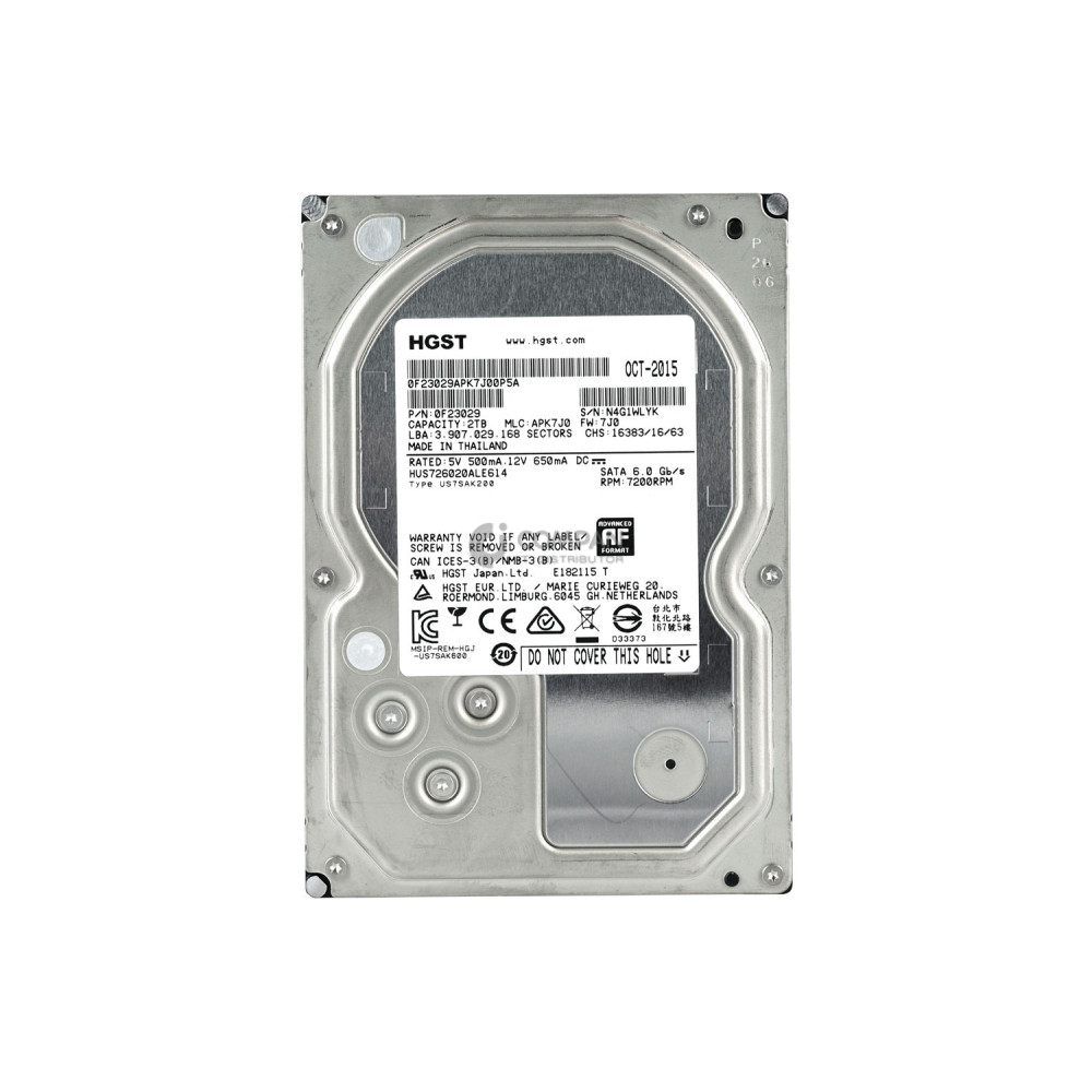 HUS726020ALE614 HITACHI HDD 2TB 7.2K SATA 6G 3.5" LFF HOT-SWAP