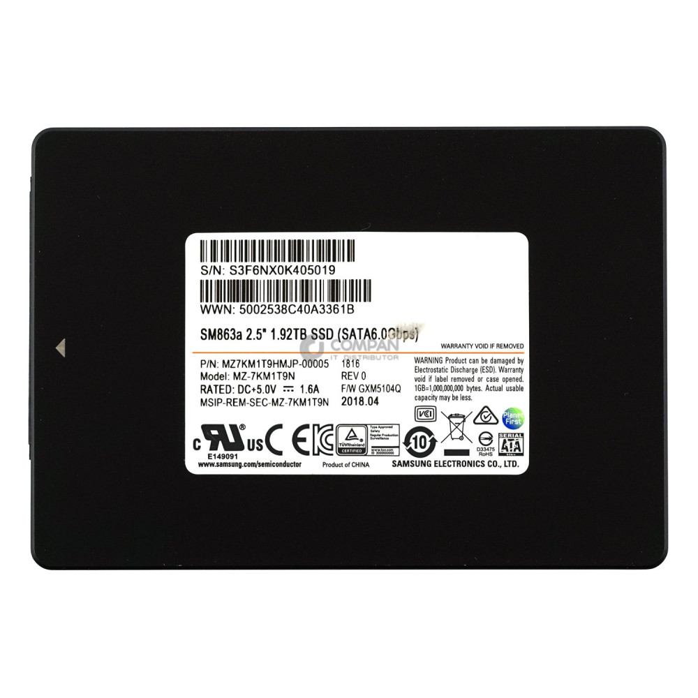 MZ-7KM1T9N SAMSUNG SSD 1.92TB SATA 6G 2.5" SFF