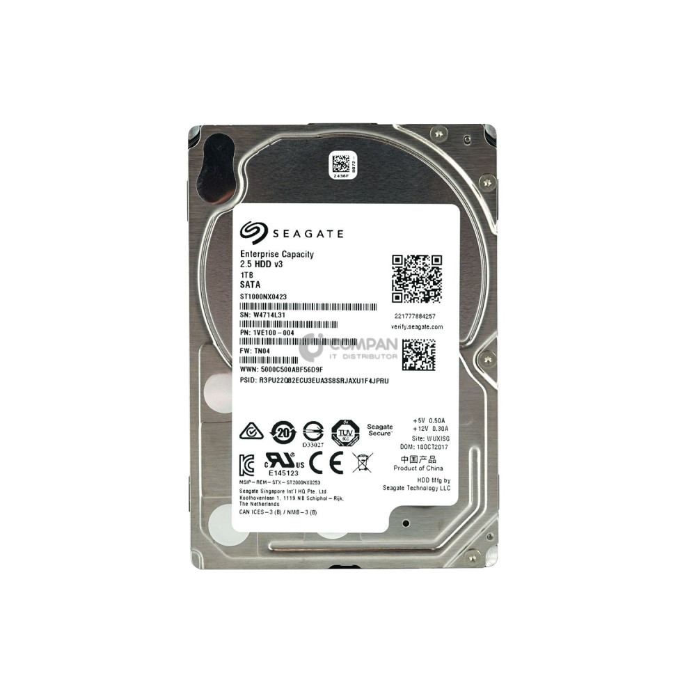 ST1000NX0423 SEAGATE HARD DRIVE 1TB 7.2K 6G 2.5 SATA 1VE100-004