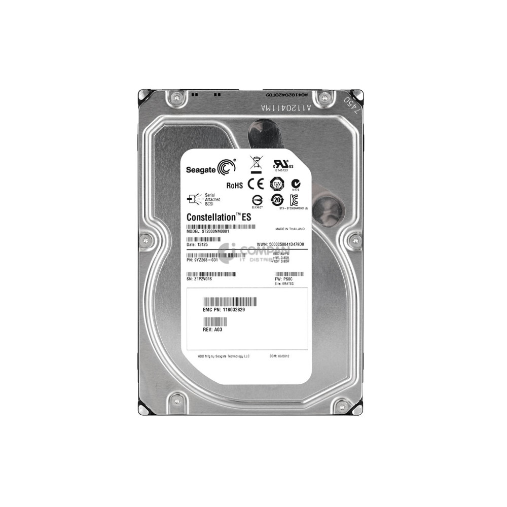 ST2000NM0001 EMC 2TB 7.2K 6G SAS 3.5 LFF HOT-SWAP FOR VNX3100 -