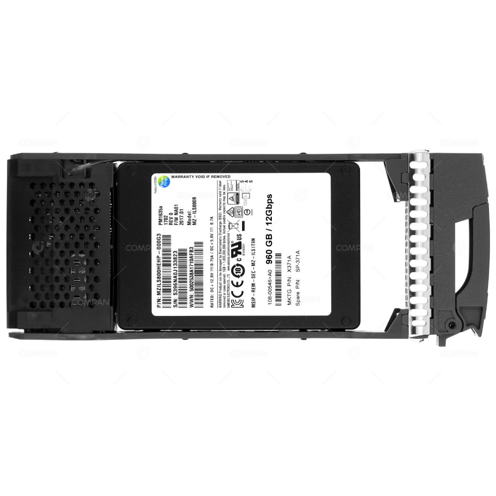 X371A NETAPP SSD 960GB SAS 12G 2.5" SFF FOR AFF-A200,A220, FAS2750, DS224C