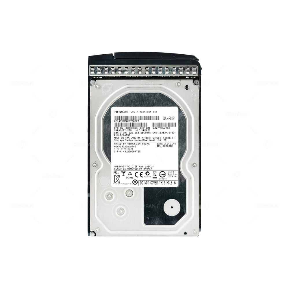 118032816 EMC HDD 2TB 7.2K SATA 3G 3.5" LFF