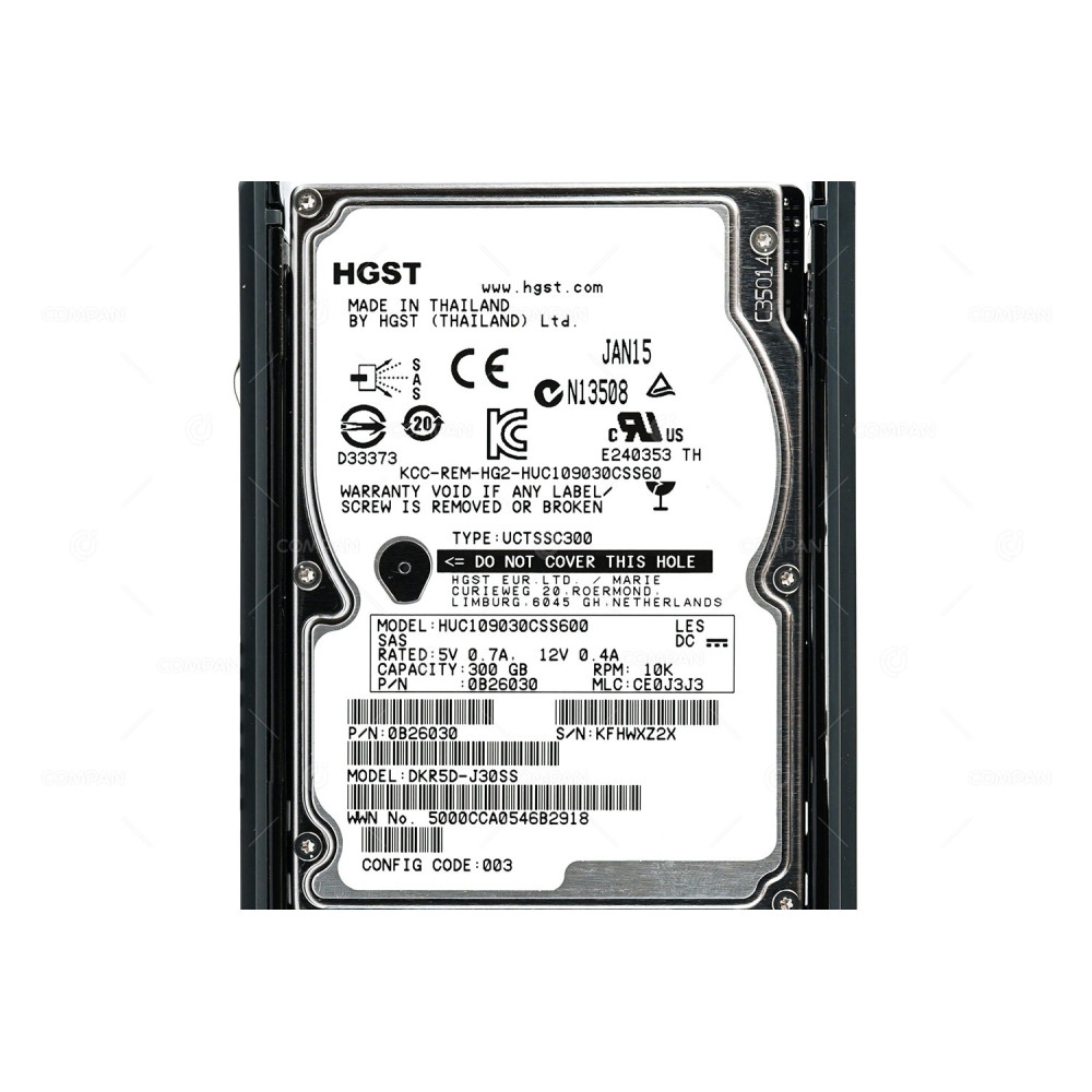 5541890-P HITACHI HARD DRIVE 300GB 10K 6G SAS 2.5 SFF