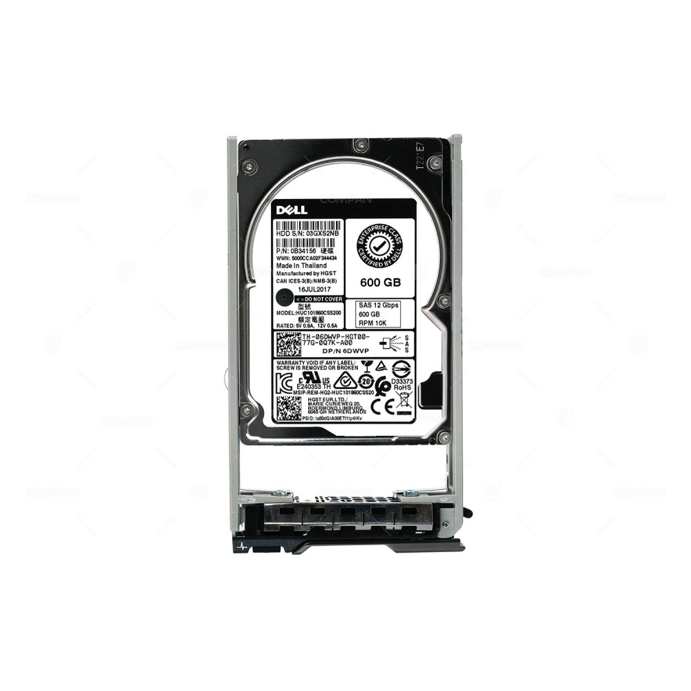 6DWVP DELL HDD 600GB 10K SAS 12G 2.5" SFF