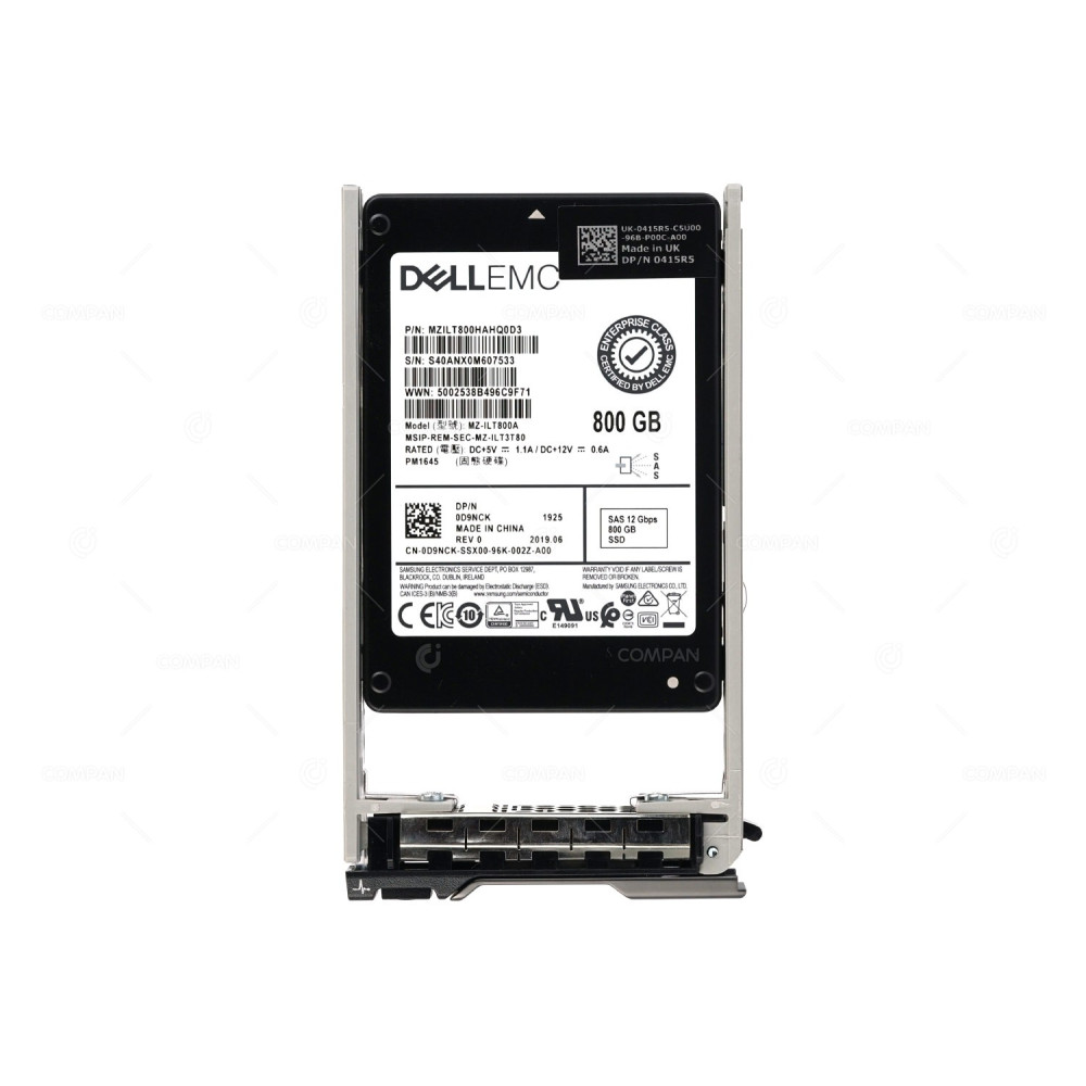 D9NCK DELL SSD 800GB SAS 12G 2.5" SFF