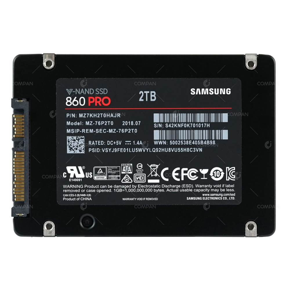 MZ-76P2T0 SAMSUNG 860 PRO SERIES V-NAND SSD 2TB SATA 6G  2.5" SSF