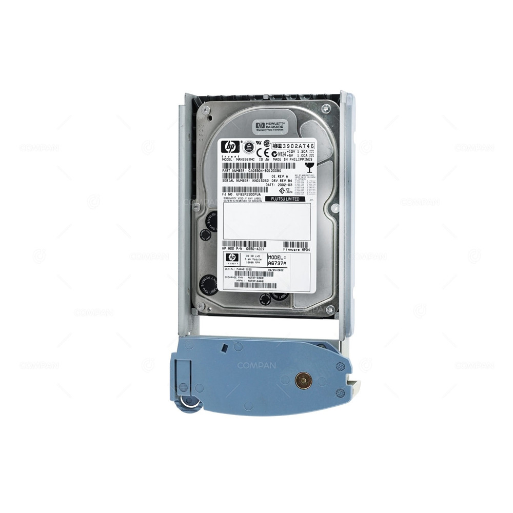 A6737-64001 HP HDD 36GB 10K 80 PIN ULTRA160 LVD SCSI 3.5" LFF HOT-SWAP