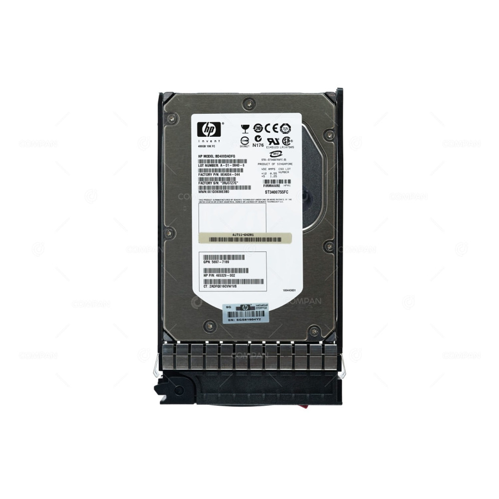 466277-001 HP HDD 400GB 10K FATA 2/4G 3.5" FOR EVA 4400 6400 8400 M6412