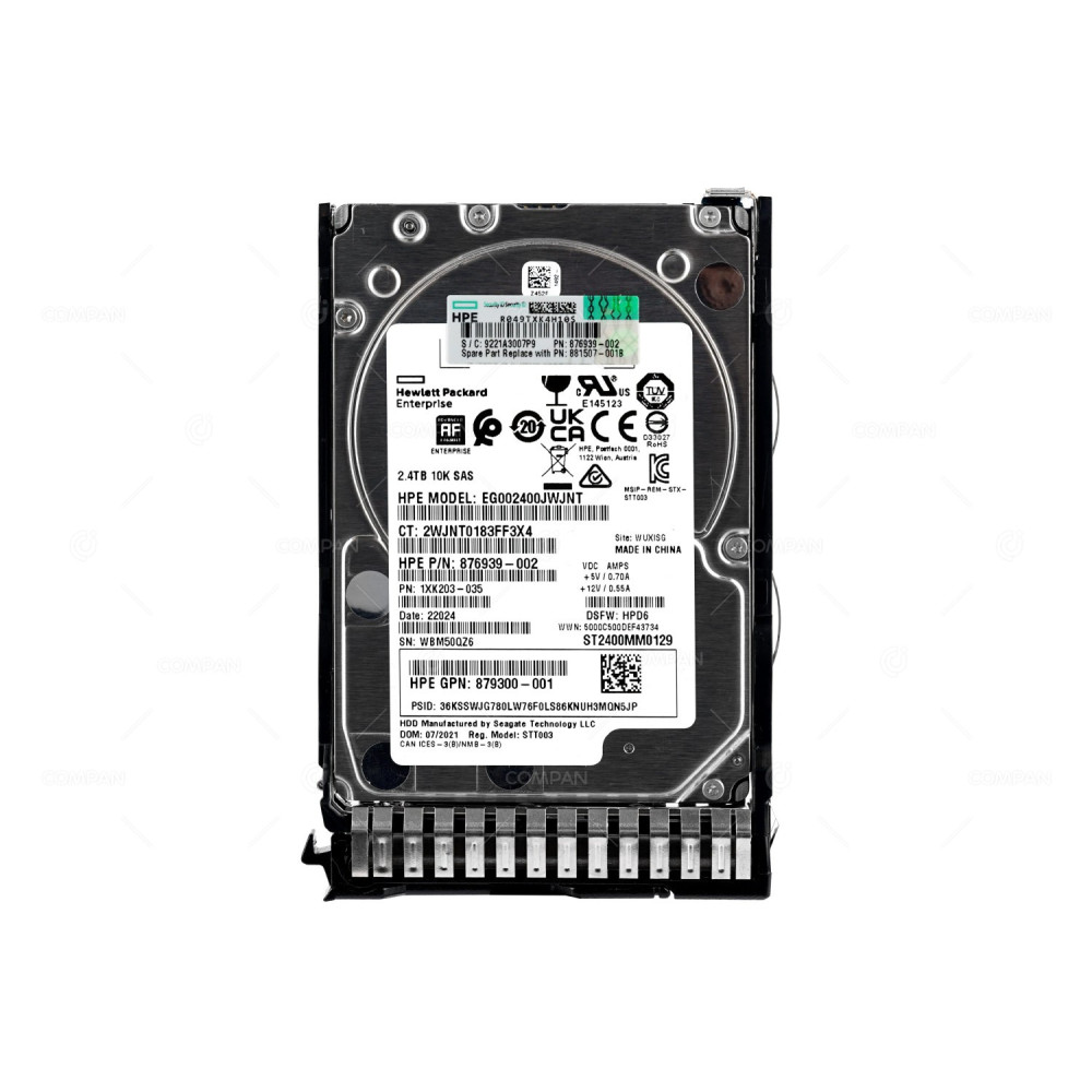 881507-001 HP HDD 2.4TB 10K SAS 12G 2.5" SFF HOT-SWAP