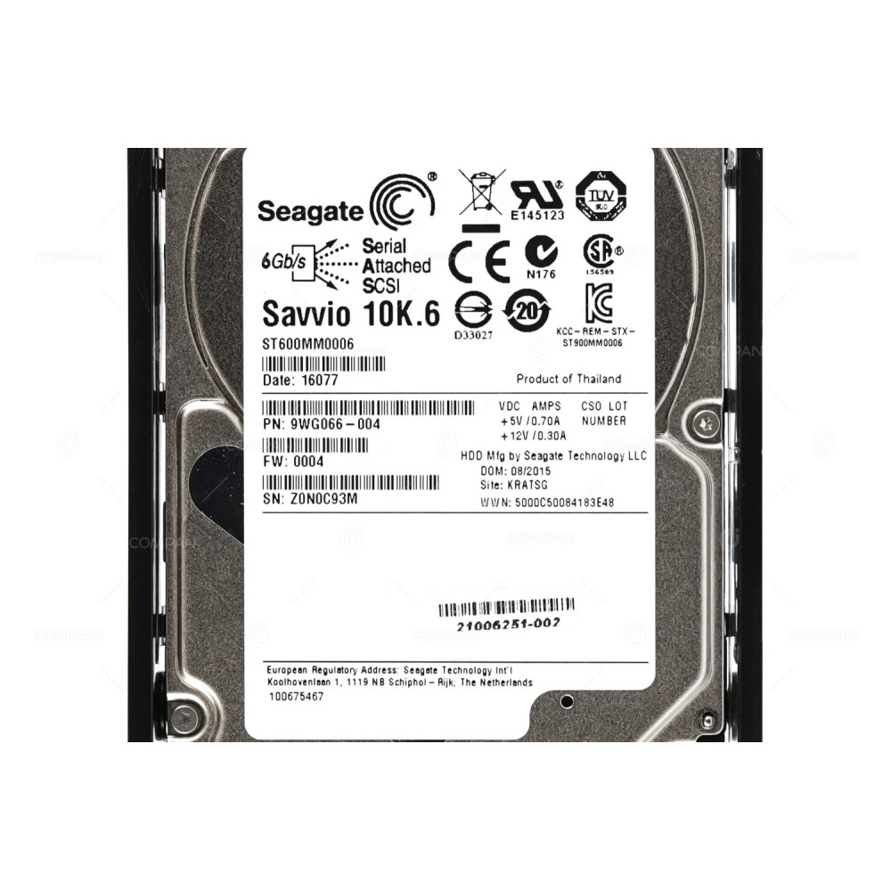 21006251-002 BULL HDD 600GB 10K SAS 6G 2.5" SFF FOR BULL BULLION S