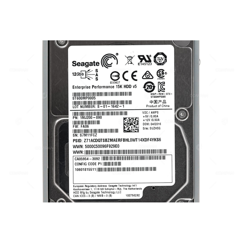 CA07670-E683 FUJITSU HDD 600GB 15K SAS 12G 2.5" SFF HOT-SWAP FOR DX S3