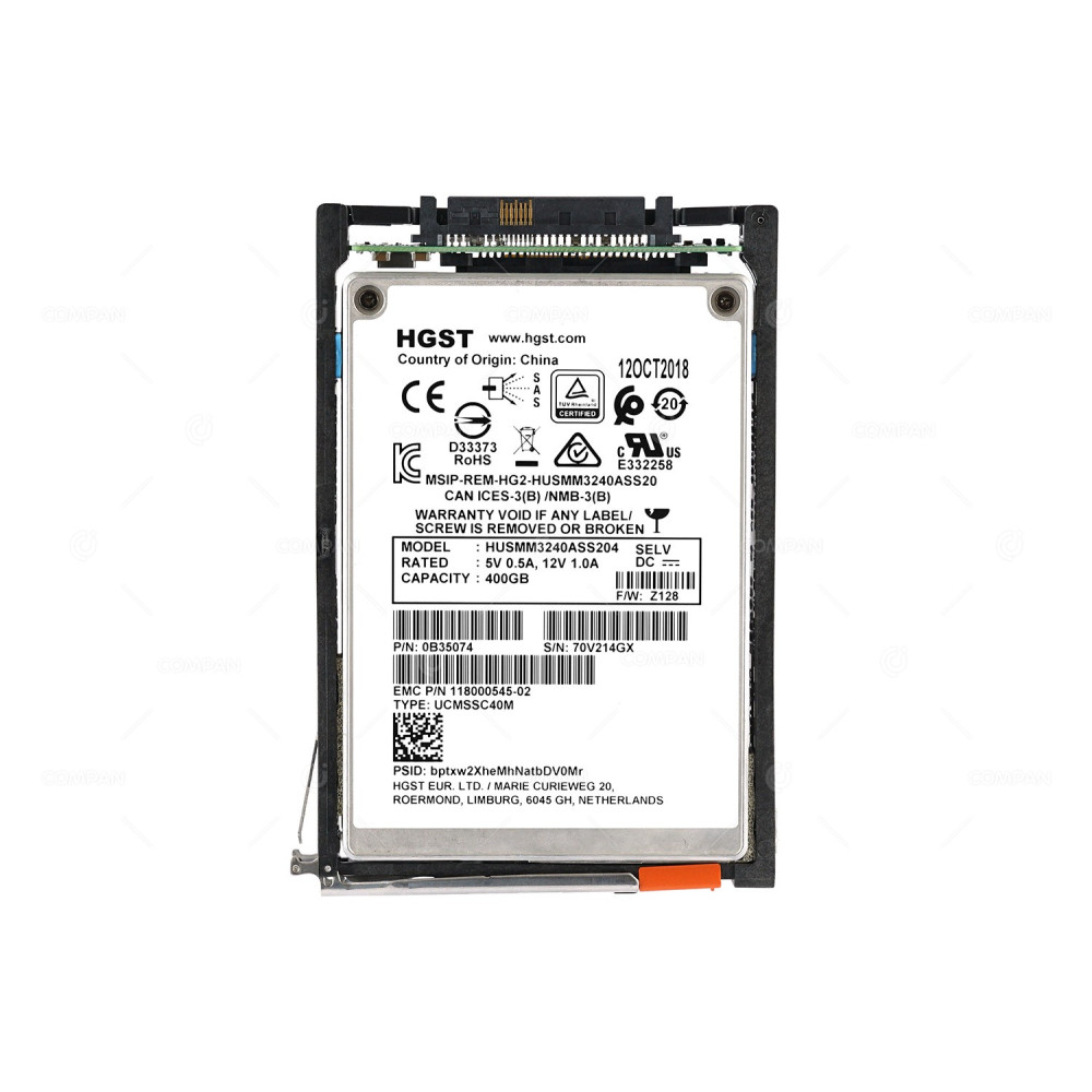 005052254 EMC SSD 400GB SAS 6/12G 2.5" SFF FOR EMC UNITY