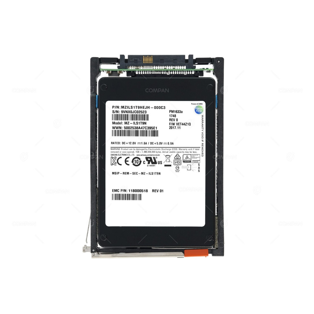 005052522 EMC SSD 1.92TB SAS 6/12G 2.5" SFF FOR EMC VNX