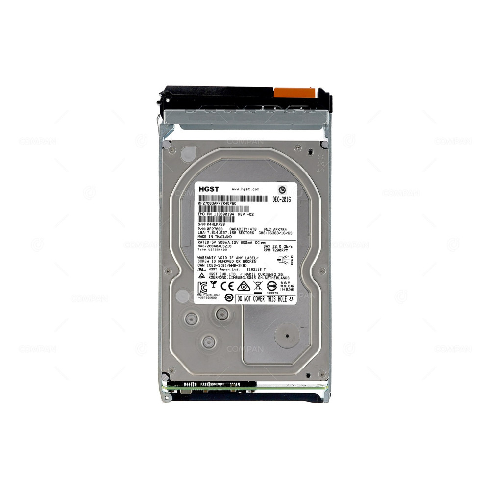 005053594 EMC HDD 4TB 7.2K SAS 12G 3.5" LFF FOR EMC DATADOMAIN DD9300