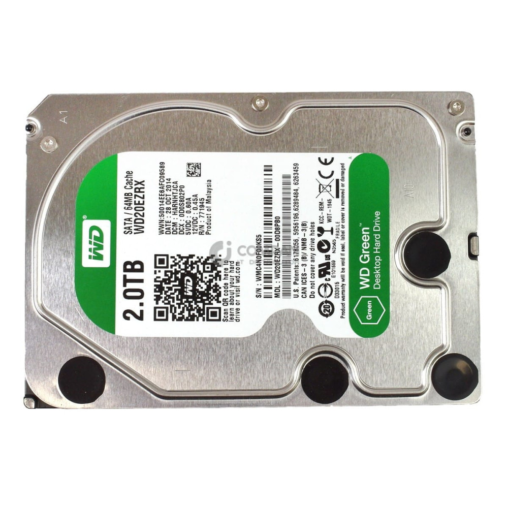 WD20EZRX WD 2TB 7.2K 6G 3.5 SATA LFF 64MB CACHE WD20EZRX-00D8PB0