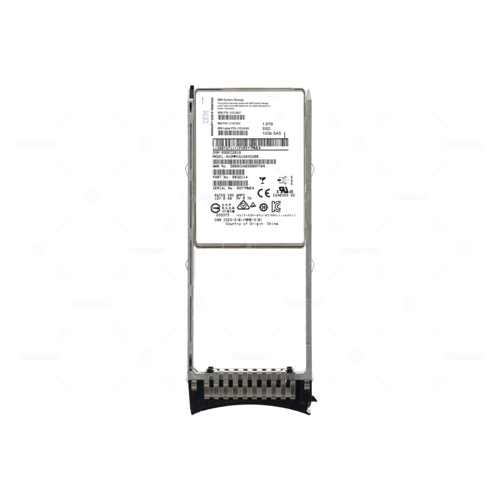 01AC602 IBM SSD 1.6TB 12G SAS 2.5" SFF FOR STORWIZE V5000 G2 V3700 V2