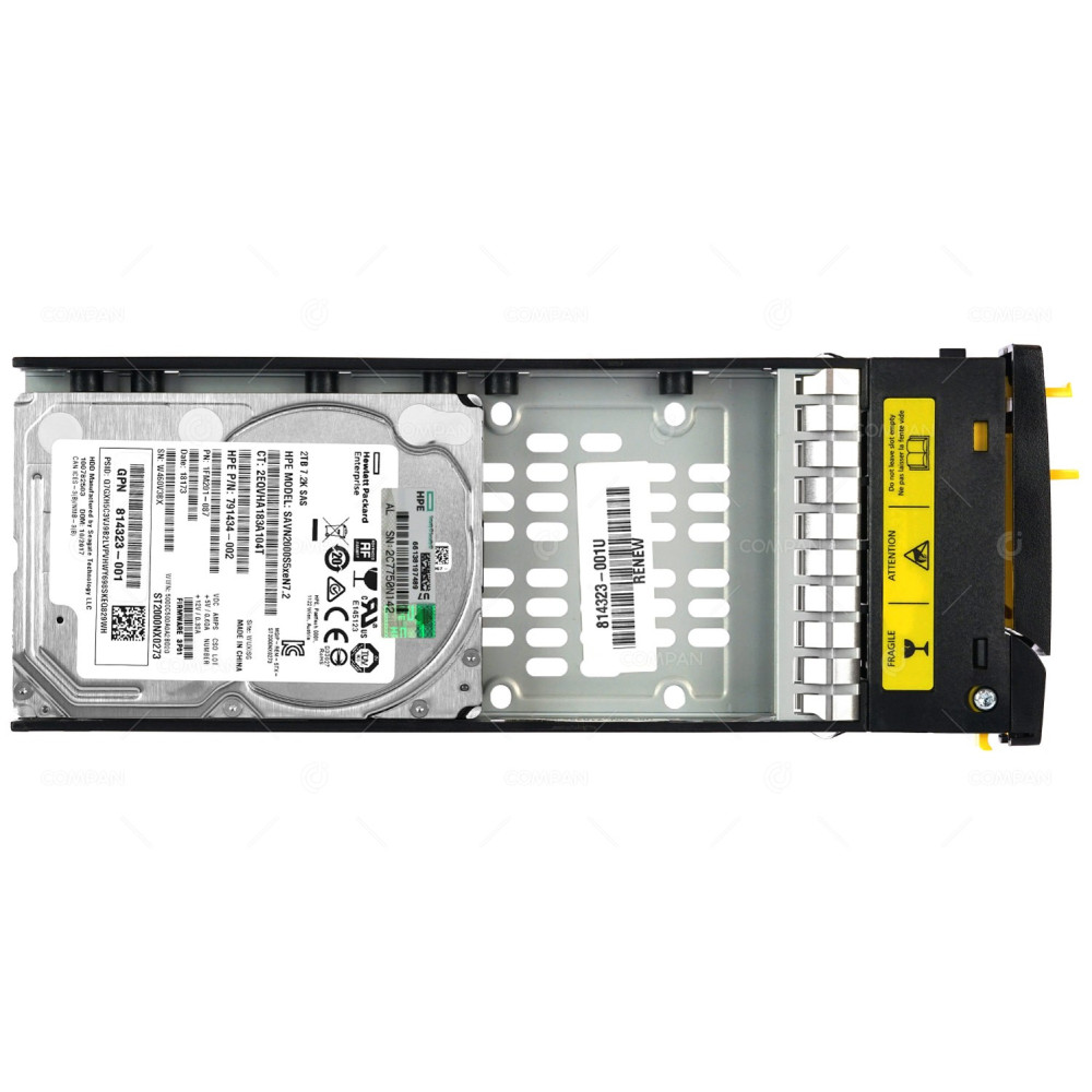 814668-001 HPE HDD 2TB 7.2K SAS 12G 2.5" SFF FOR STORESERV 8000