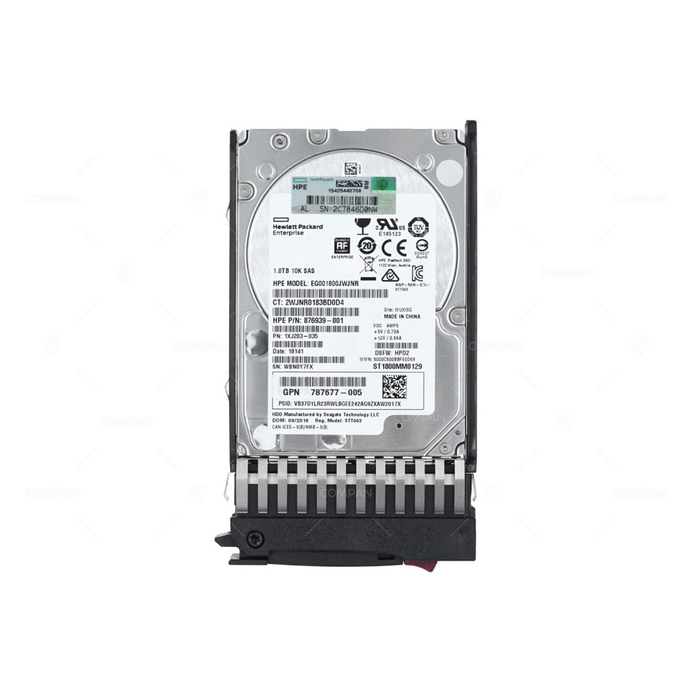 787649-001 HP HDD 1.8TB 10K SAS 12G 2.5" SFF FOR HPE MSA