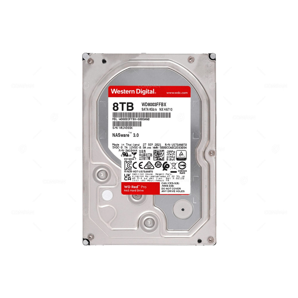 WD8003FFBX WD RED PRO NAS HDD 8TB 7.2K SATA 6G 3.5" LFF