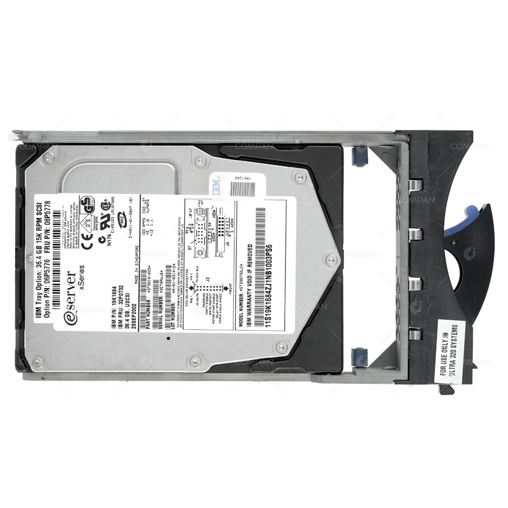 06P5776 IBM HARD DRIVE 36GB 15K RPM SCSI 3.5 06P5778