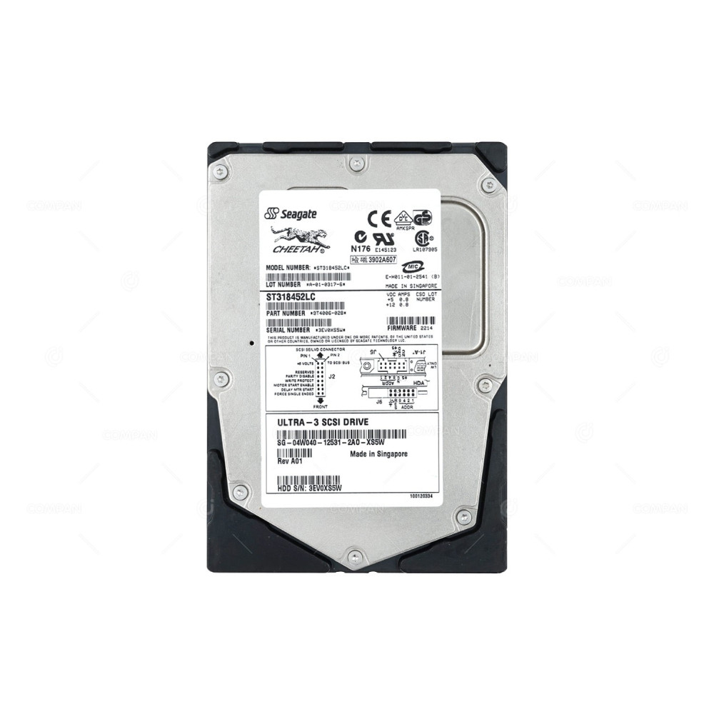 4W040 DELL HARD DRIVE 18GB 15K U160 3.5 SCSI 04W040
