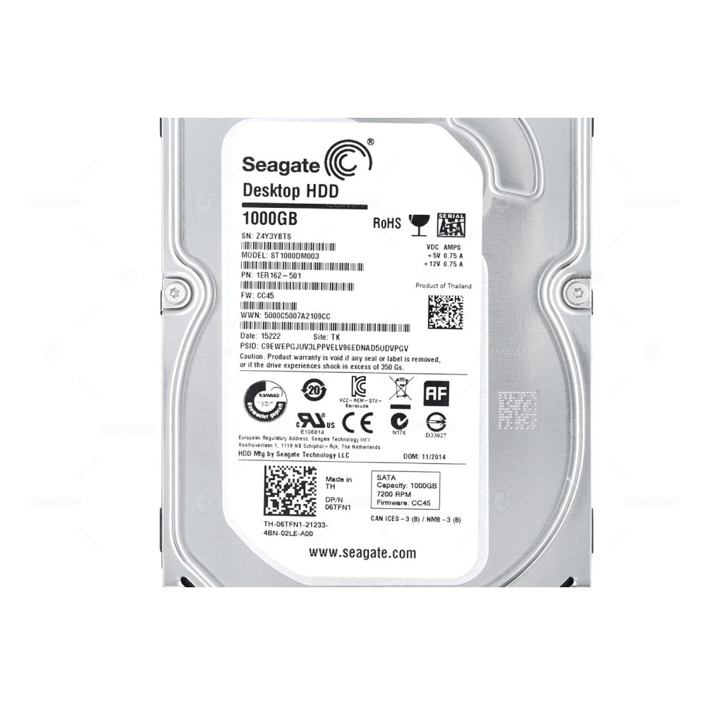 6TFN1 DELL HDD 1TB 7.2K SATA 6G 3.5" LFF