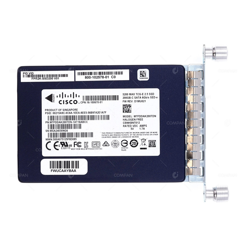 FPR2K-SSD200 CISCO SSD 240GB SATA 6G 2.5" SFF FOR CISCO FIREPOWER 2130