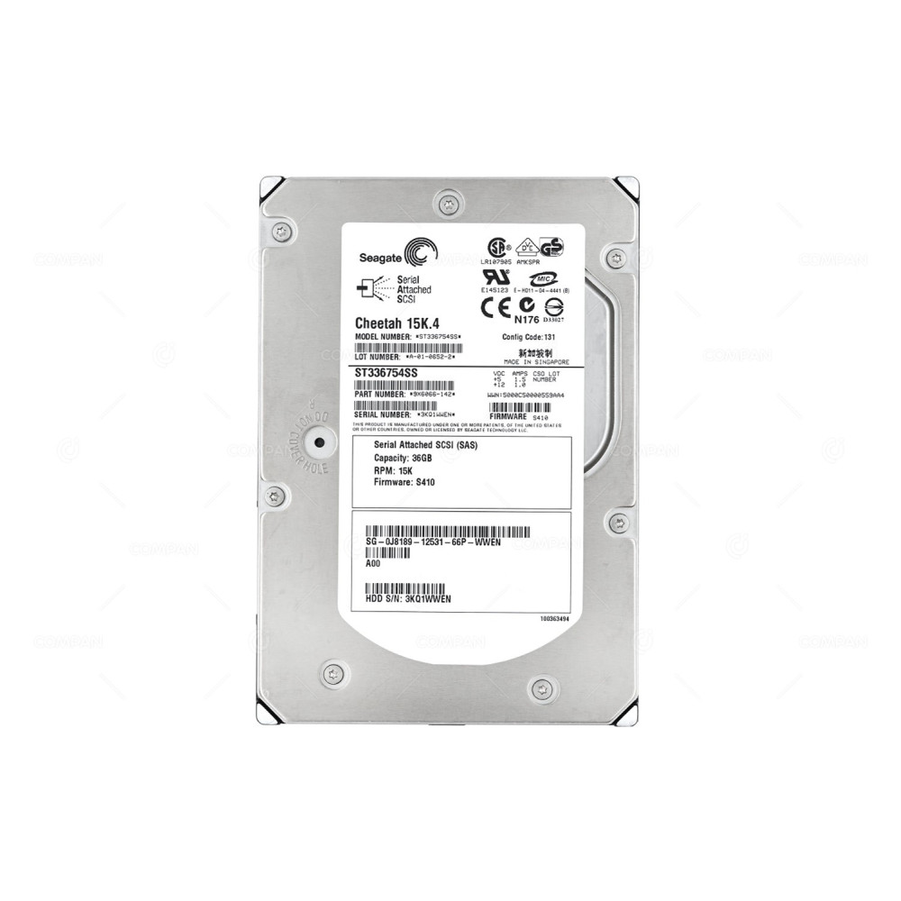 J8189  DELL HARD DRIVE 36GB 15K 3G SAS 3.5 LFF HOT-SWAP