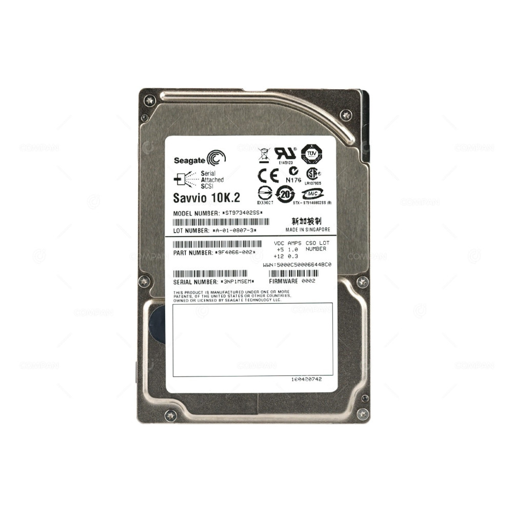 ST973402SS SEAGATE HDD 73GB 10K SAS 3G 2.5" SFF HOT-SWAP