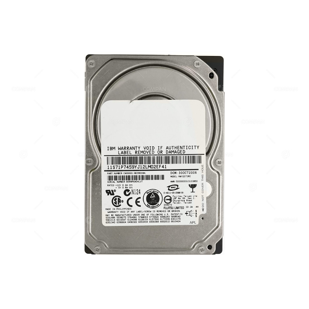 MAY2073RC FUJITSU HDD 73GB 10K SAS 3G 2.5" SFF HOT-SWAP
