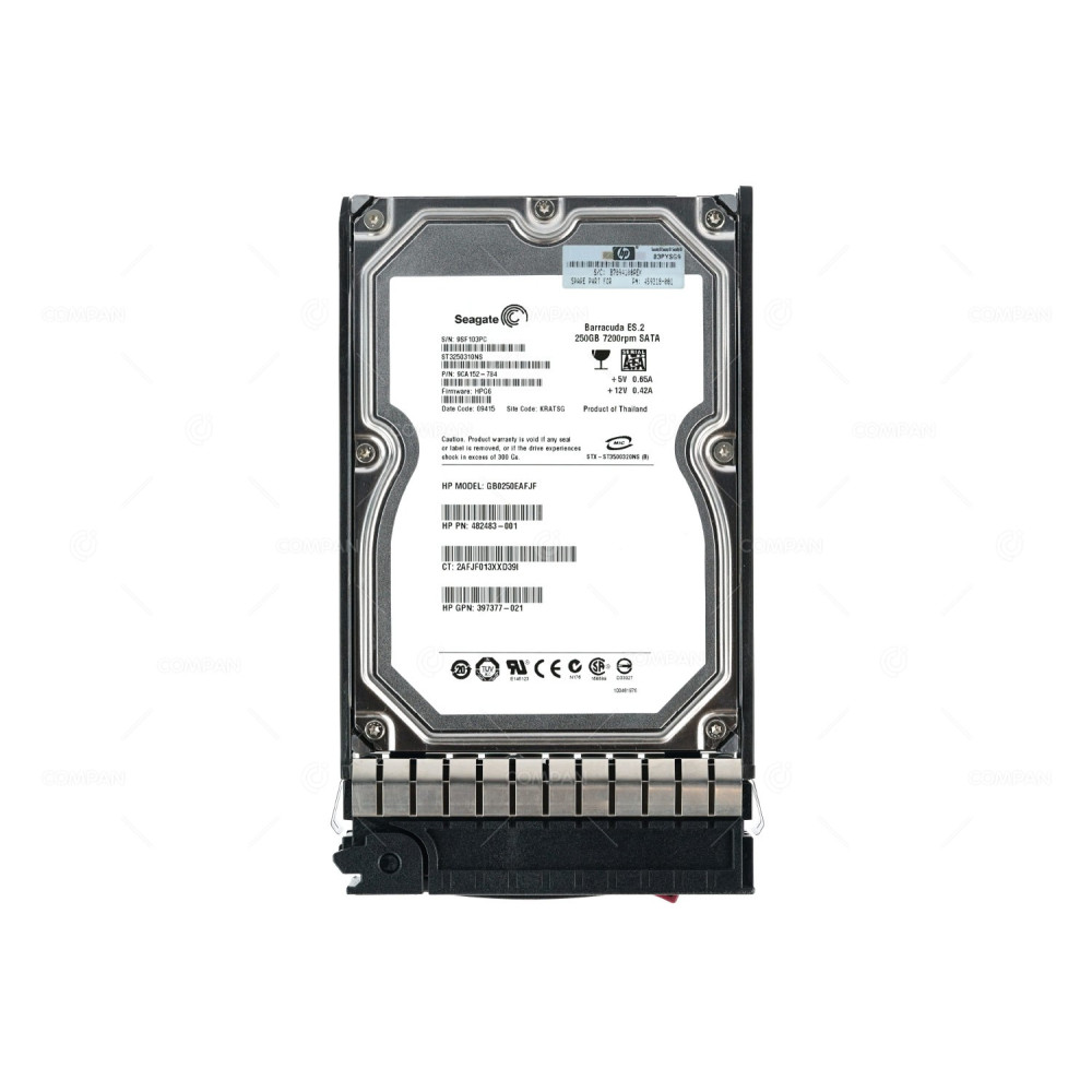 459318-001 HP HDD 250GB 7.2K SATA 3G 3.5" LFF HOT-SWAP