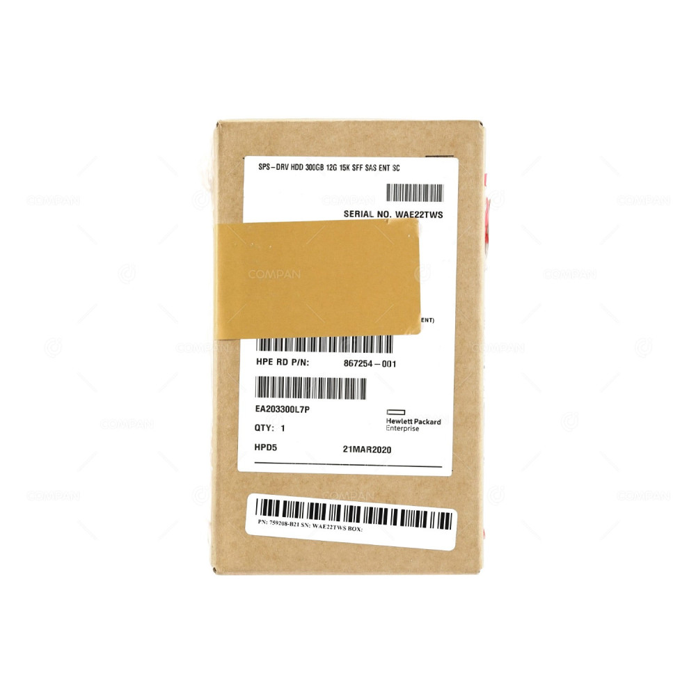 759208-B21  HP HDD 300GB 15K SAS 12G 2.5" SFF HOT-SWAP