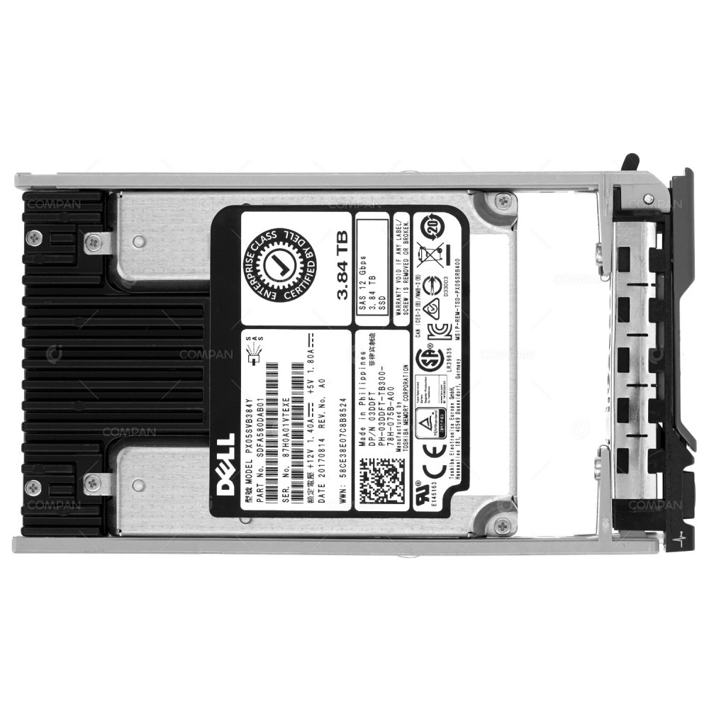 3DDFT DELL SSD 3.84TB SAS 12G 2.5" SFF FOR DELL G11 G12 G13