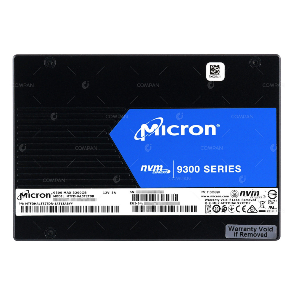 MTFDHAL3T2TDR  MICRON 3.2TB  2,5" SFF 9300 MAX NVME SSD