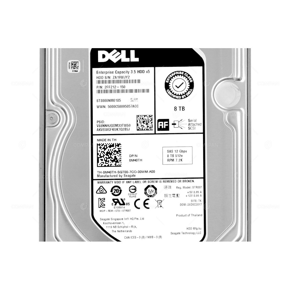 M40TH  DELL HDD 8TB 7.2K SAS 12G 3.5" LFF